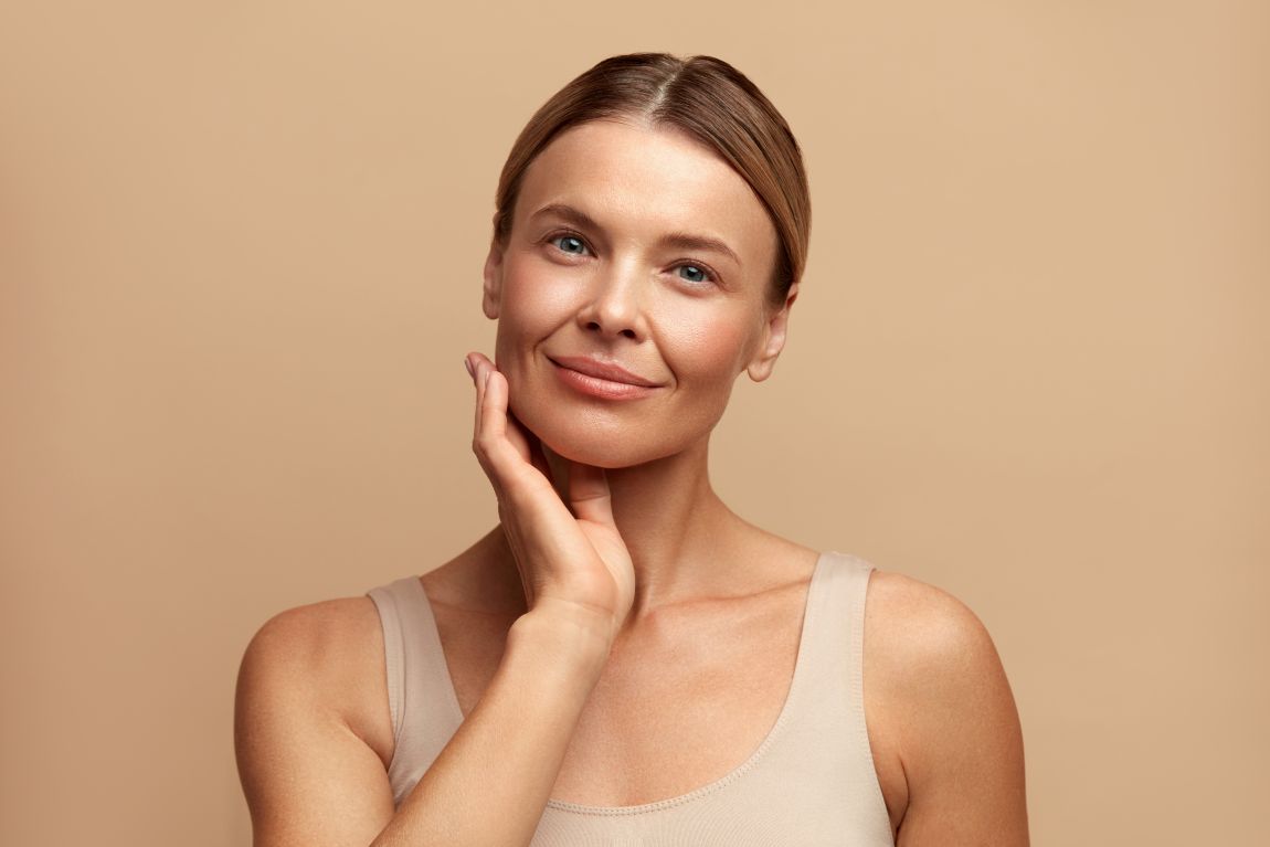 Results of Dysport Injection woman with smooth skin after dysport treatment